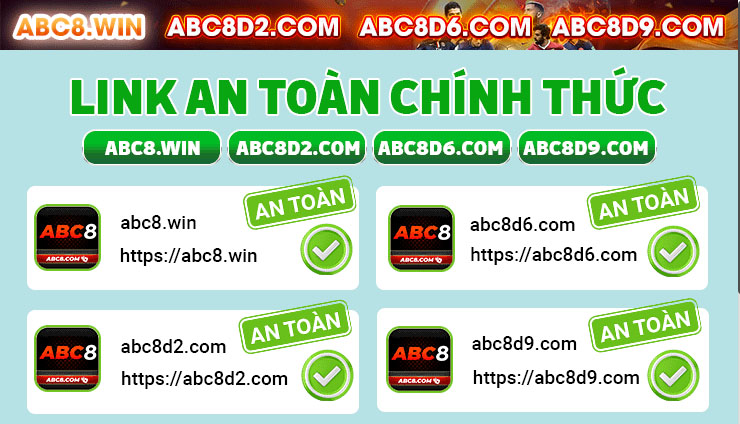 Những link truy cập chính không chặn acb88